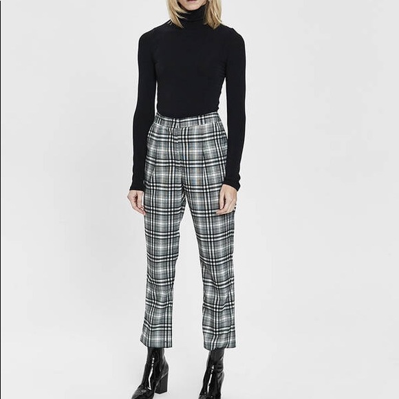 Need Supply Co. Mia Plaid Trouser in Black/White - Picture 1 of 8